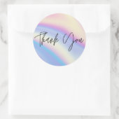 Sticker Rond Merci Faux Holographique (Sac)