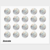 Sticker Rond merci faux parties scintillant classique collant r (Feuille)