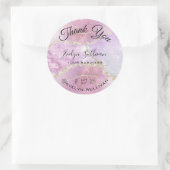 Sticker Rond Merci Faux Pearlescent (Sac)