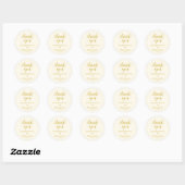 Sticker Rond Merci, fête avec nous, Cadeaux de Mariage (Feuille)