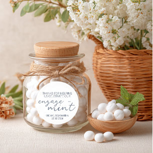 Sticker Rond Merci Fiançailles de la monnaie