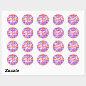 Sticker Rond Merci Flanelle (Feuille)