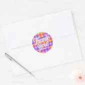 Sticker Rond Merci Flanelle (Enveloppe)