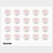 Sticker Rond Merci Fleur sauvage Rainbow (Feuille)