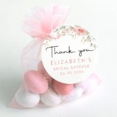 Sticker Rond Merci Fleur sauvage rustique