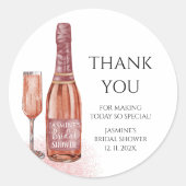 Sticker Rond Merci Fleurs & Prosecco Enterrement de Vie de Jeun (Devant)