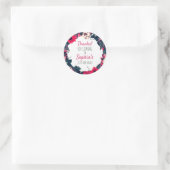 Sticker Rond Merci Floral (Sac)