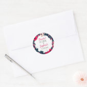 Sticker Rond Merci Floral (Enveloppe)