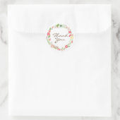 Sticker Rond Merci/Floral (Sac)