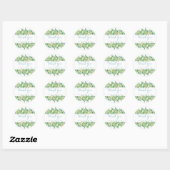 Sticker Rond Merci floral d'Eucalyptus (Feuille)