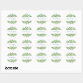 Sticker Rond Merci floral d'Eucalyptus (Feuille)