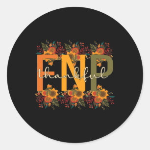 Sticker Rond Merci FNP Thanksgiving Family Nurtione Pratitione