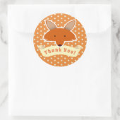 Sticker Rond Merci Fox (Sac)