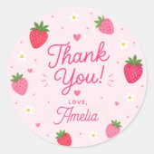 Sticker Rond Merci Fraise Sucrée (Devant)