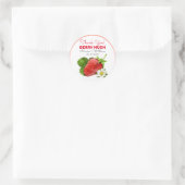 Sticker Rond Merci Fruit de Fraise (Sac)