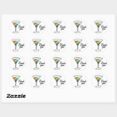 Sticker Rond Merci Gay-tini (Feuille)