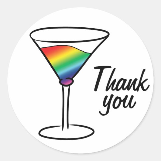 Sticker Rond Merci Gay-tini (Devant)