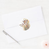 Sticker Rond Merci Giraffe (Enveloppe)