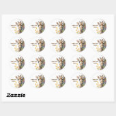 Sticker Rond Merci Giraffe (Feuille)
