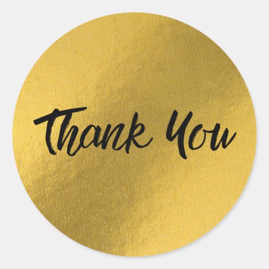 Sticker Rond Merci Gold Foil (Devant)