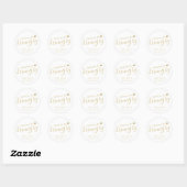 Sticker Rond Merci Gold Heart moderne pour conduire par (Feuille)