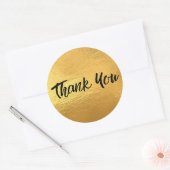 Sticker Rond Merci Gold Metallic (Enveloppe)
