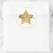Sticker Rond Merci Gold Star Circle (Sac)