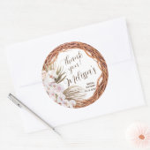 Sticker Rond Merci graphique Blush Boho (Enveloppe)