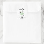 Sticker Rond Merci Halloween Cocktail Fête des mariées (Sac)