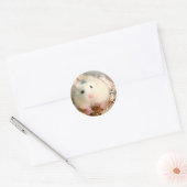 Sticker Rond Merci - Hamster blanc de Hammyville (Enveloppe)