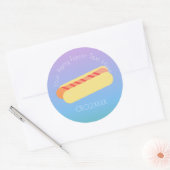 Sticker Rond Merci hot Dog Ombre BBQ (Enveloppe)