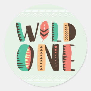 Sticker Rond Merci indien d'Africain de Natif américain