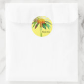 Sticker Rond Merci jaune Daisy Art (Sac)