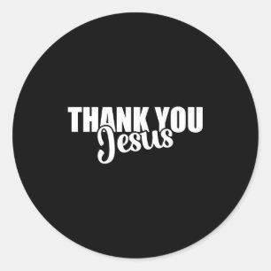 Sticker Rond Merci Jésus Foi basée sur la Bible chrétienne Évan