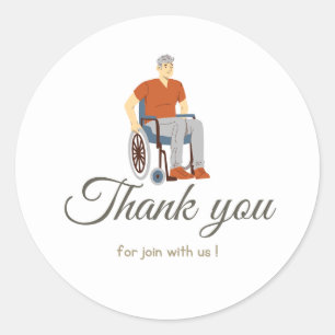 STICKER ROND MERCI JOUET "REJOINDRE AVEC NOUS" DÉSACTIVÉ AVEC H