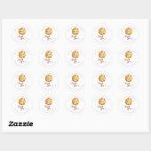 Sticker Rond Merci Kawaii Biscuit Chip au Chocolat Boulangerie (Feuille)