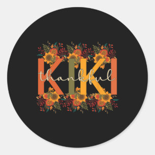 Sticker Rond Merci Kiki Grand-mère Thanksgiving Kiki Grand