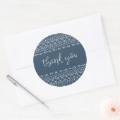 Sticker Rond Merci Lake Blue Moderne Boho (Enveloppe)