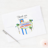 Sticker Rond Merci Las Vegas Mariage (Enveloppe)