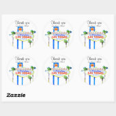 Sticker Rond Merci Las Vegas Mariage (Feuille)