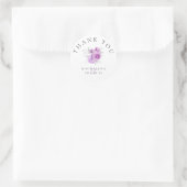 Sticker Rond merci lavande bouquet floral (Sac)