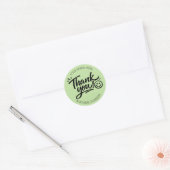 Sticker Rond « Merci ! » lettrage moderne avec smiley (Enveloppe)