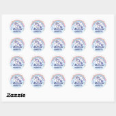 Sticker Rond Merci Licorne (Feuille)