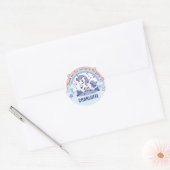 Sticker Rond Merci Licorne (Enveloppe)