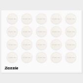 Sticker Rond Merci Linen blanc (image) (Feuille)