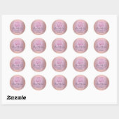 Sticker Rond Merci Logo Cuisine Cuisine Chef Rose violet (Feuille)
