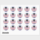 Sticker Rond Merci Logo Holographe PINK Ombre Violet (Feuille)