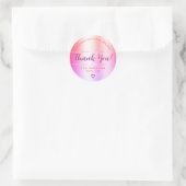 Sticker Rond Merci Luxe Rainbow Pink Ombre Gradient (Sac)