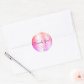Sticker Rond Merci Luxe Rainbow Pink Ombre Gradient (Enveloppe)