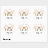 Sticker Rond Merci M. Onederful Boho Arc-en-ciel 1er anniversai (Feuille)
